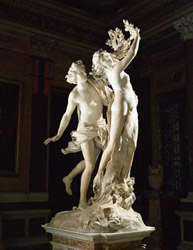 scultura berniniana “Apollo e Dafne” conservata alla galleria Borghese di Roma