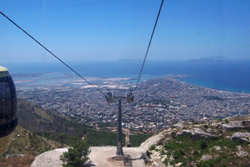 veduta di trapani dalla cabinovia